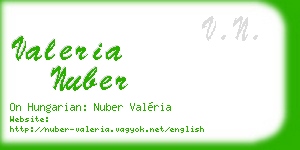 valeria nuber business card