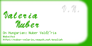 valeria nuber business card